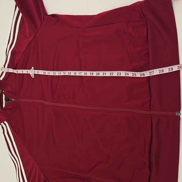 NWT Adidas Women's Burgundy Track Jacket PrimeGreen Full Zip Size 3X - Picture 11 of 16